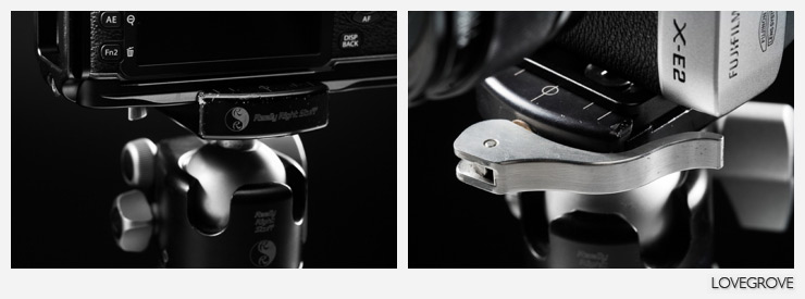 04. The RRS lever lock system is amazingly fast to use. Open the lever half way and the plate can slide to be adjusted. Open the lever completely and the plate can be lifted out. This is so much faster than using screw knob locking mechanisms. I switch from landscape to portrait orientations so fast on a shoot that I just don't even notice it. It's like changing up a gear in a car.