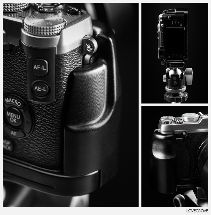 The newly designed bracket has fabulous contours that sit comfortably in my big hands. The X-E2 is now a delight for me to use.