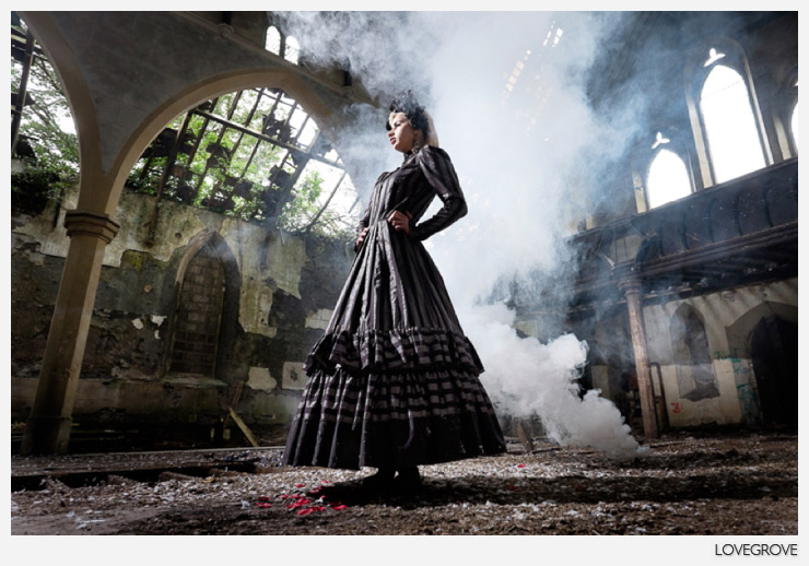 Abandoned church fashion shoot ~ Nina Carter