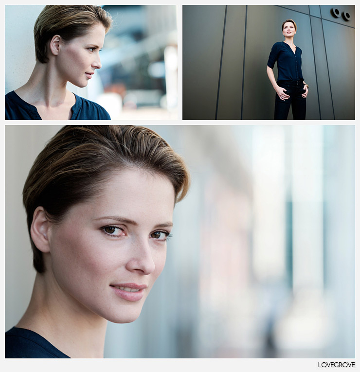 02. These three frames of Rosalinde were shot in the same spot. Top shot - 16mm at f/1.4. Bottom shots - 90mm f/2 at f/2. 1/400th second, ISO 200.