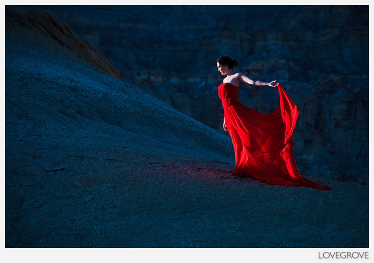 19. The setting sun in a wilderness area by Lake Powell gave us a unique opportunity for some dress shots.