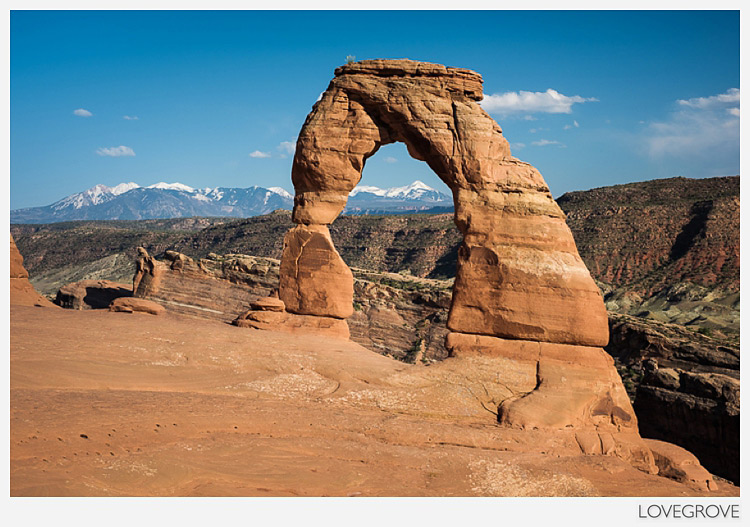 32. A short stroll up and over a hill got us to this aptly named, Delicate Arch.
