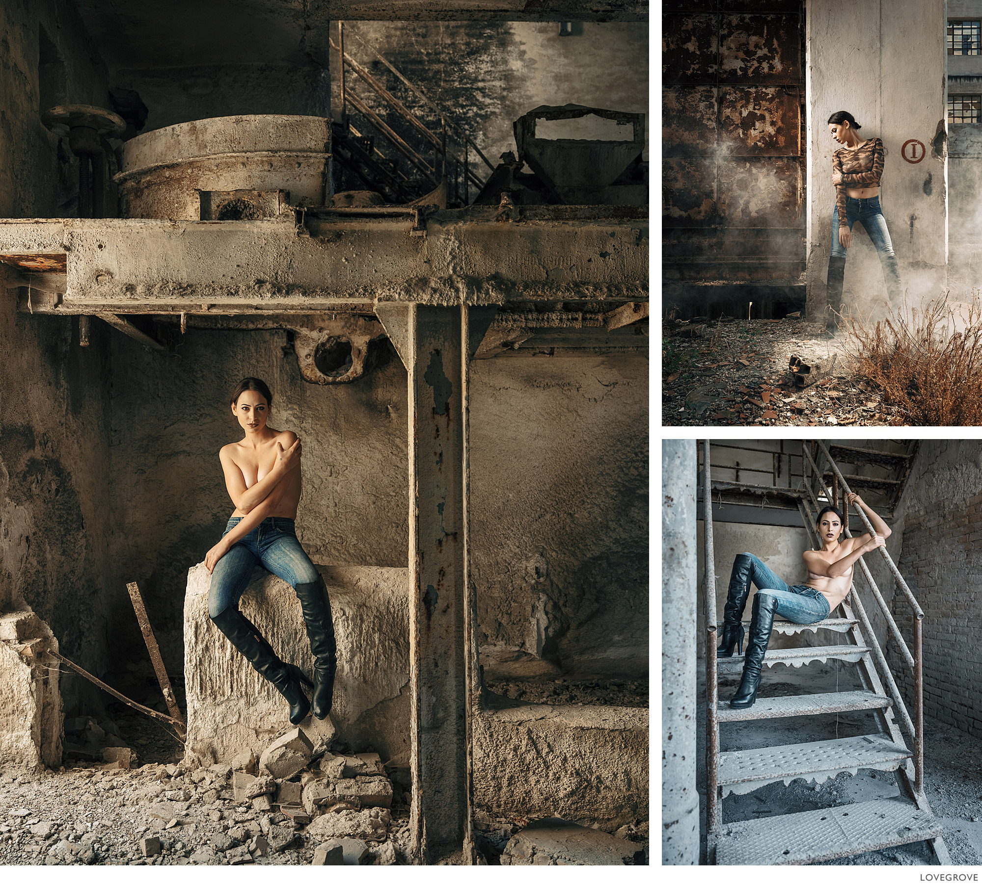 Martina-day2-039-3 Martina in a derelict manufacturing plant.